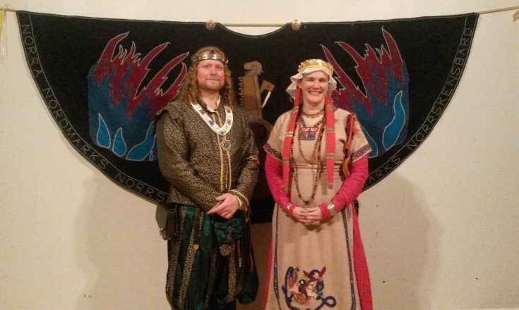 Masters of Defence Æiríkr ínn Hárfagri tar här Anna von Urwald som sin scollar vid Frostheims Norrskensfest a